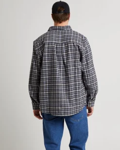 Lee Worker Long Sleeve Shirt Brown Check