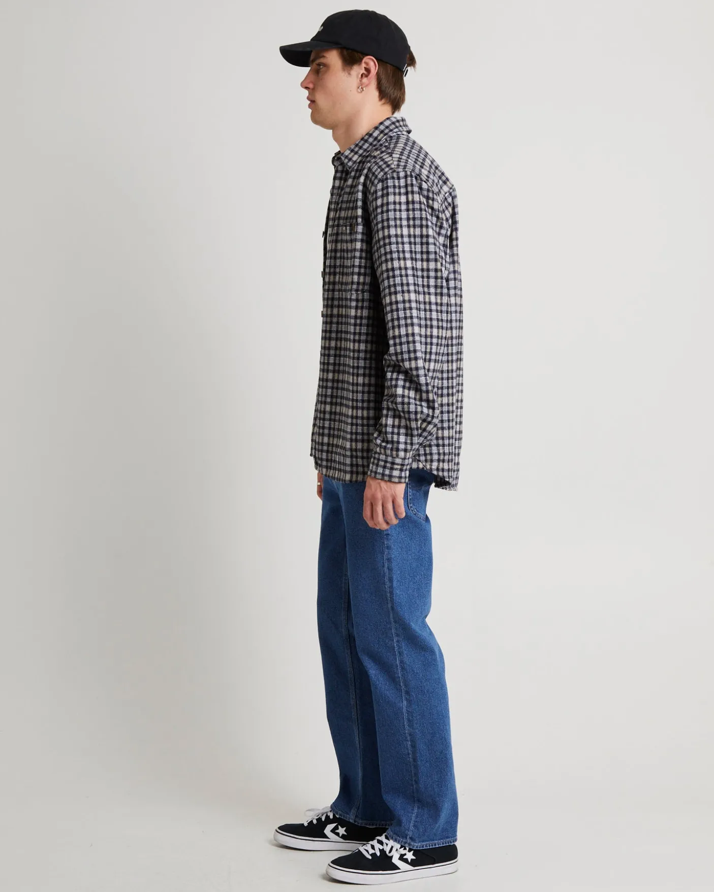 Lee Worker Long Sleeve Shirt Brown Check