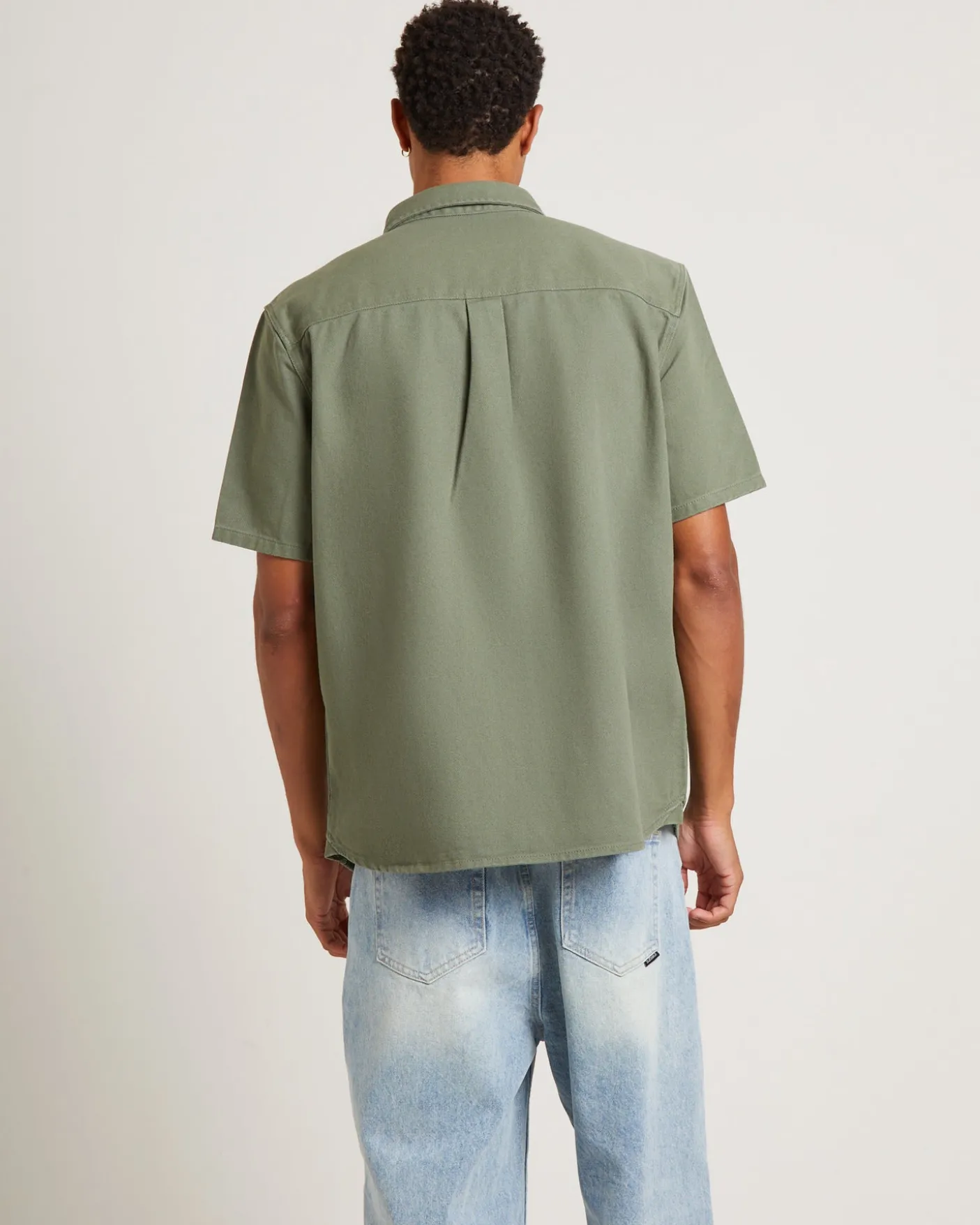 Lee Worker Short Sleeve Shirt in Dark Sage