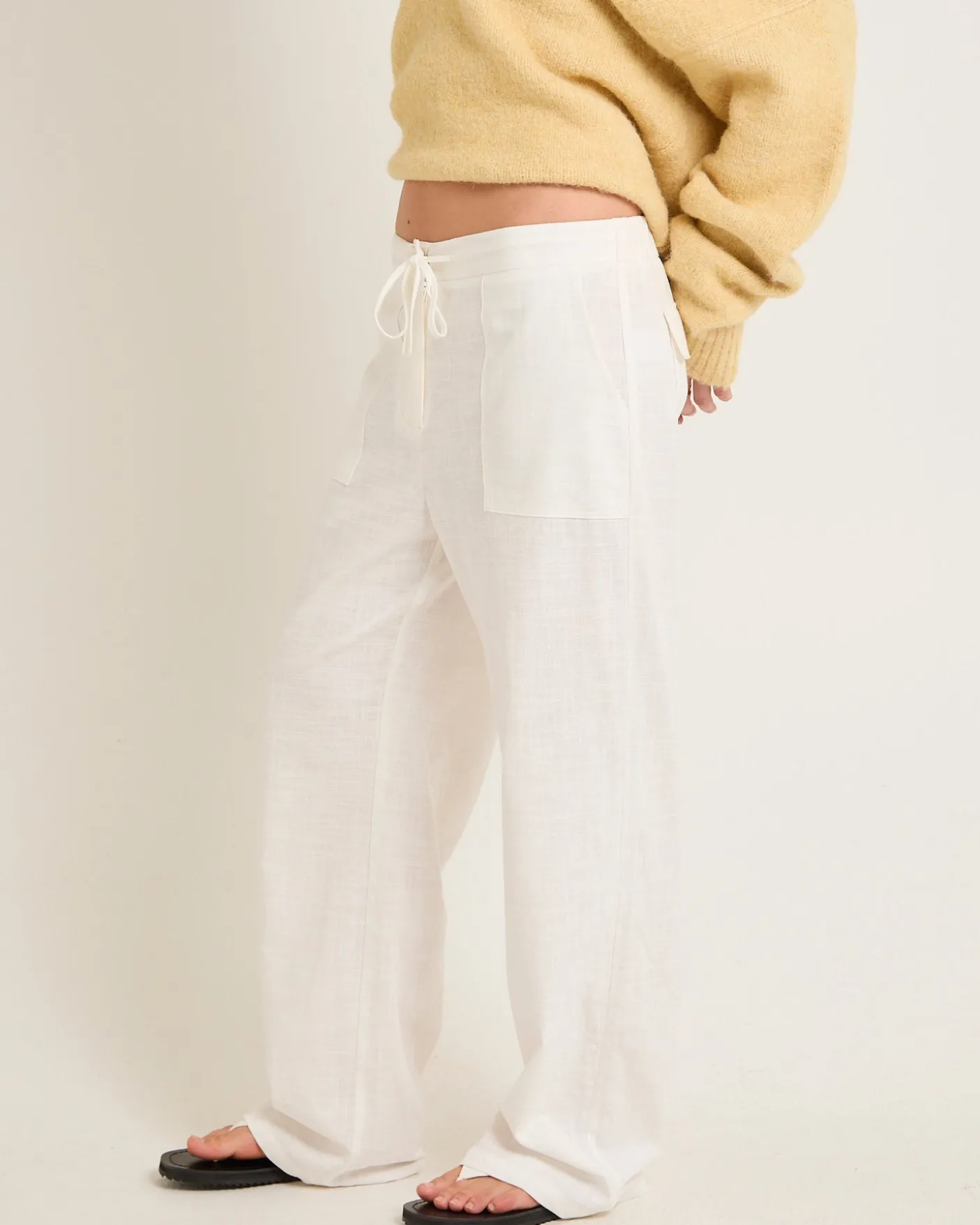 Lenny Linen Patch Pocket Pants