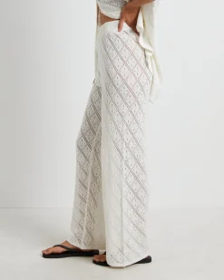Lexi Crochet Pants in White