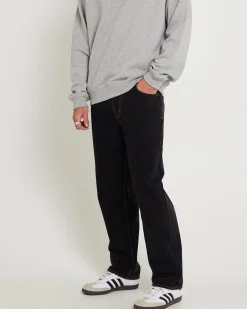L-Four Baggy Denim Jeans Black Superused