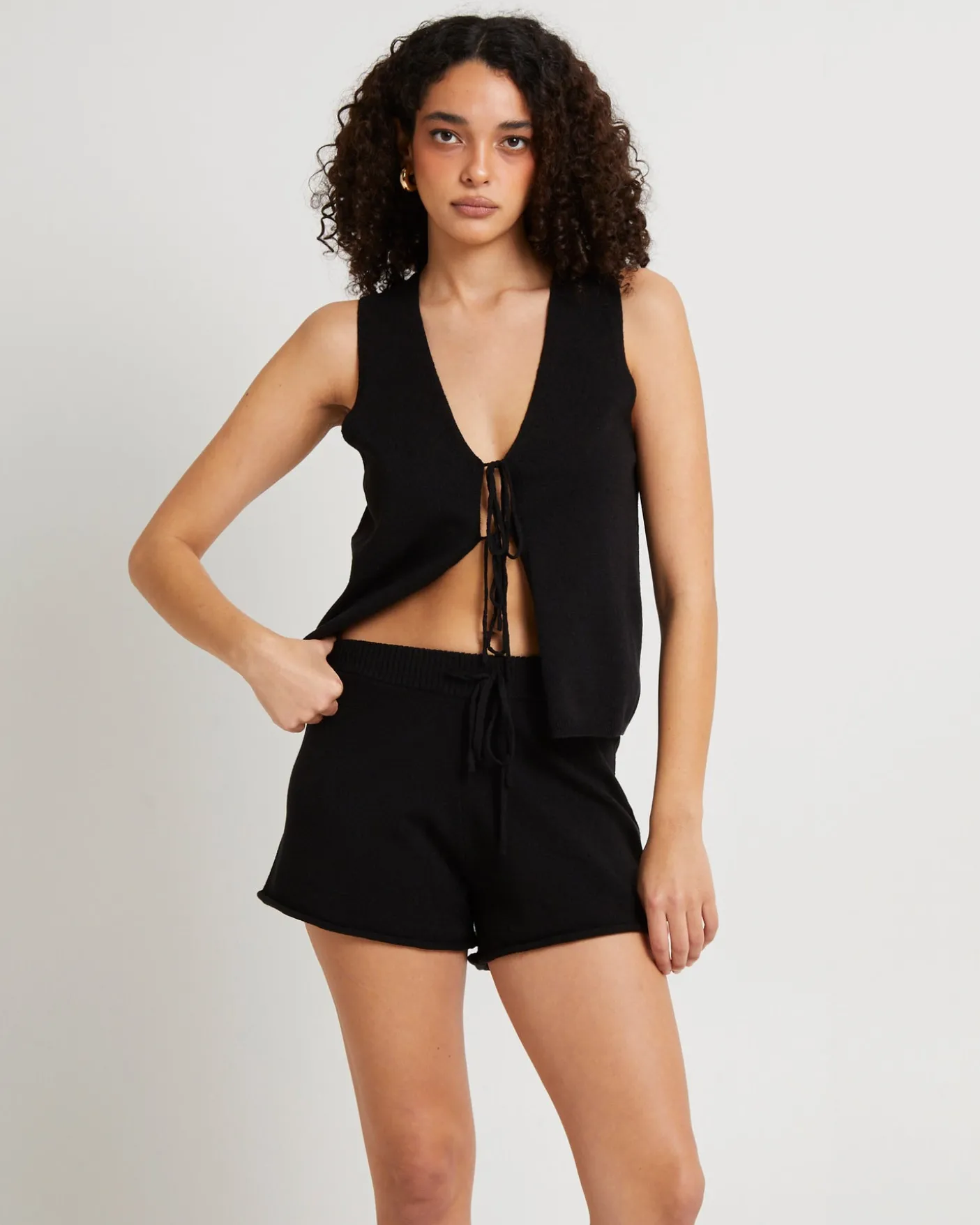 Libby Tie Front Knit Top
