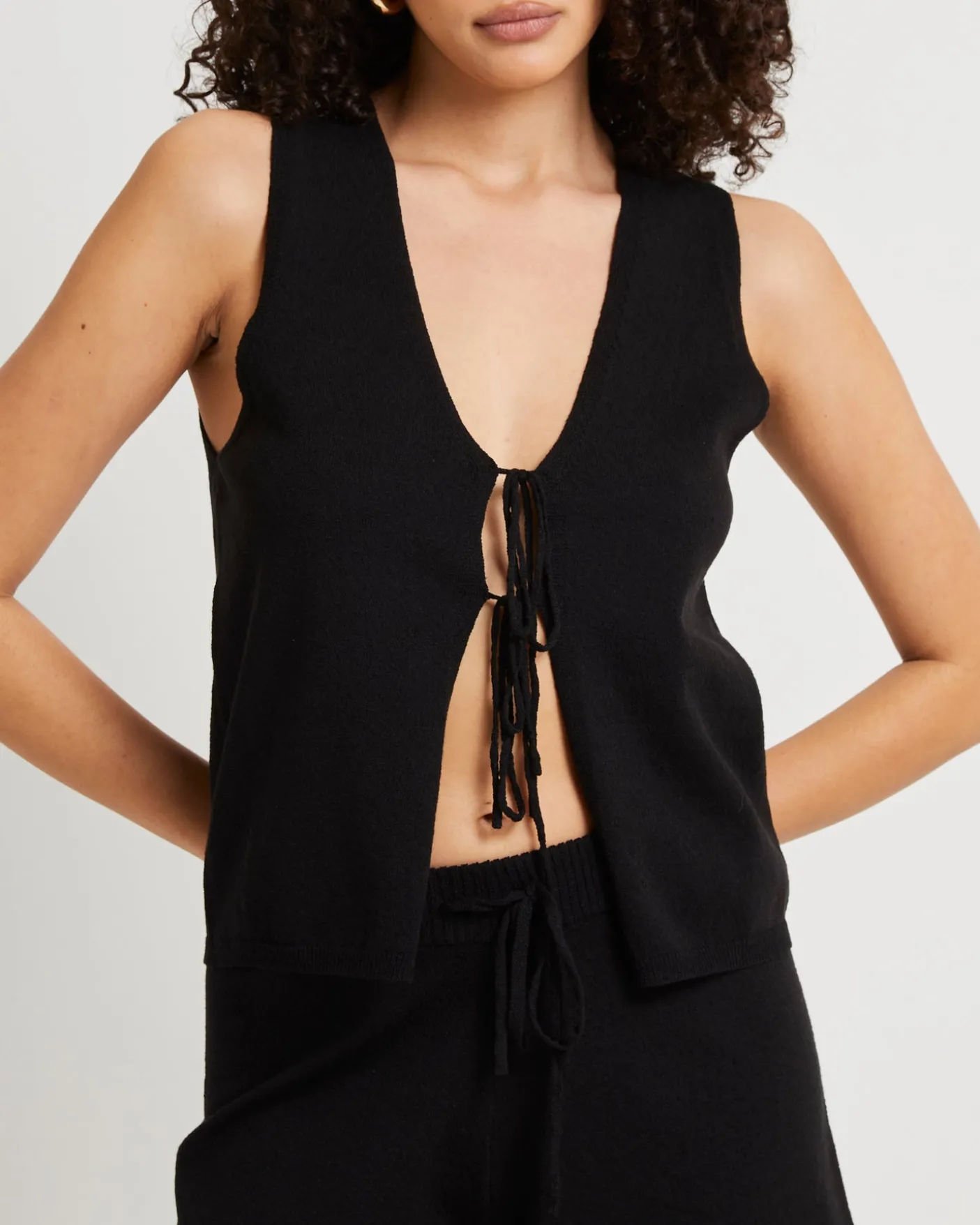 Libby Tie Front Knit Top