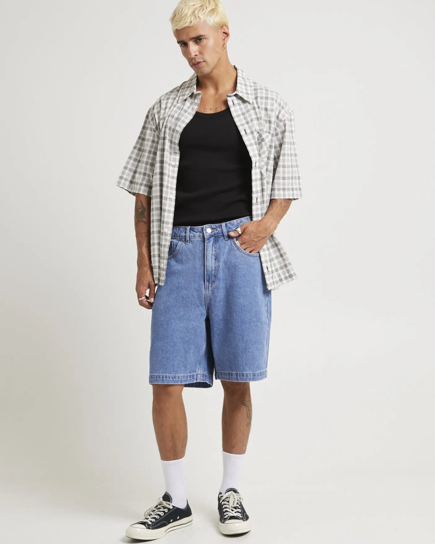 Lil C Denim Baggy Shorts 22"