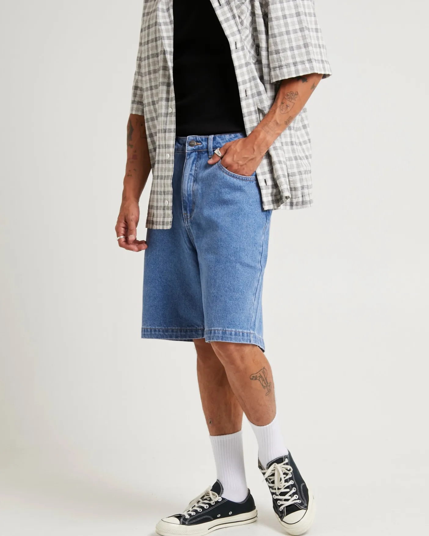 Lil C Denim Baggy Shorts 22"