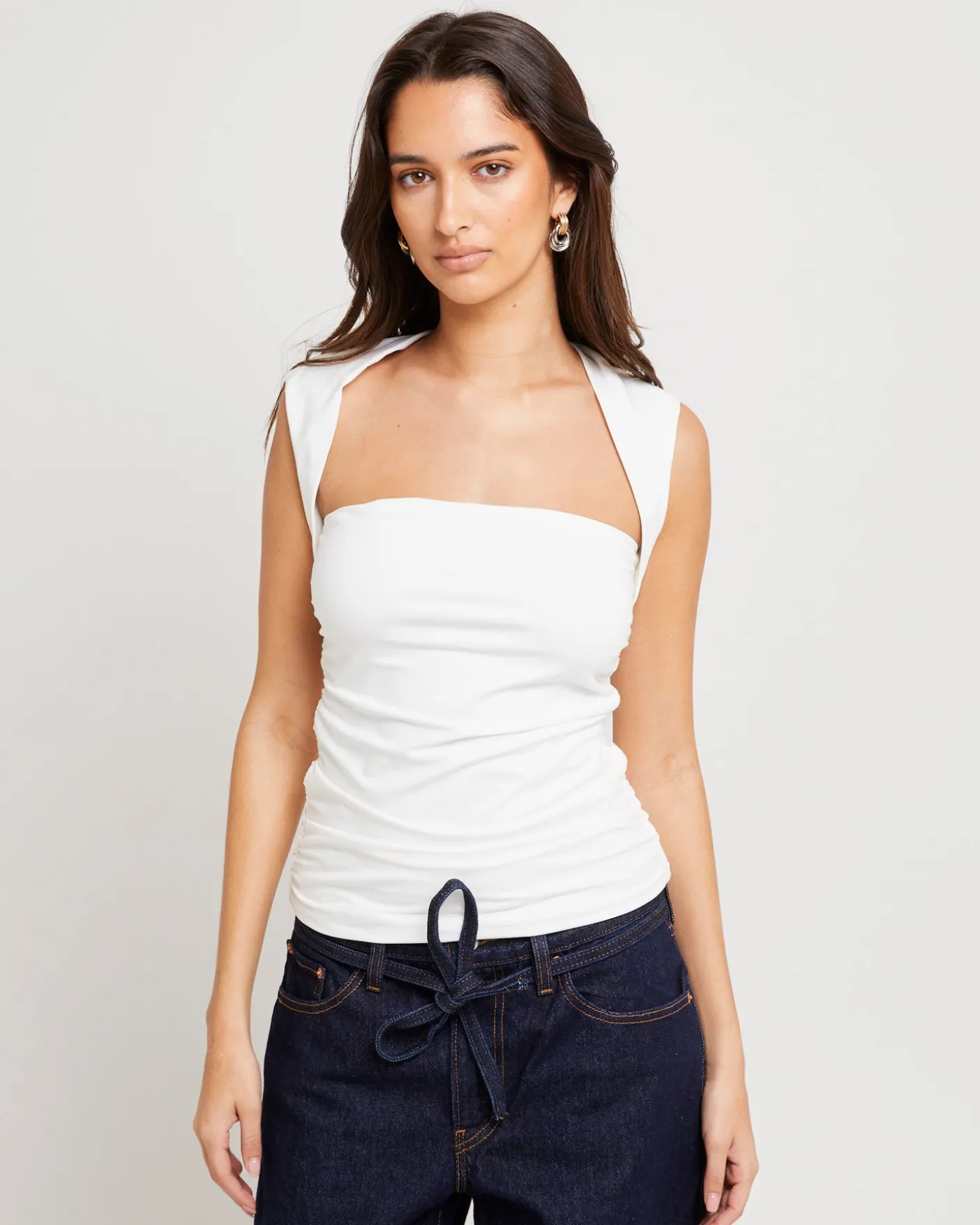 Lila Sweatheart Neck Top