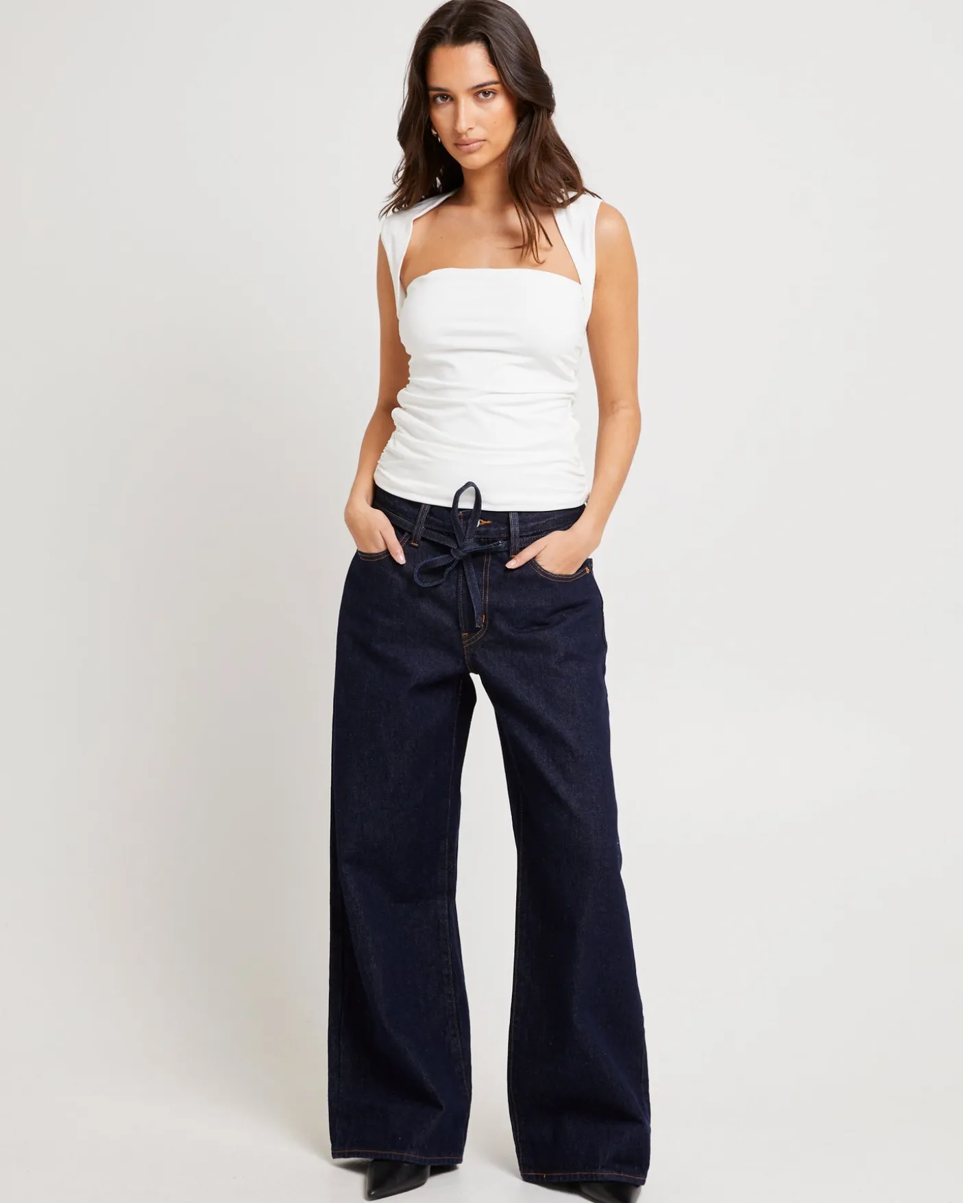 Lila Sweatheart Neck Top