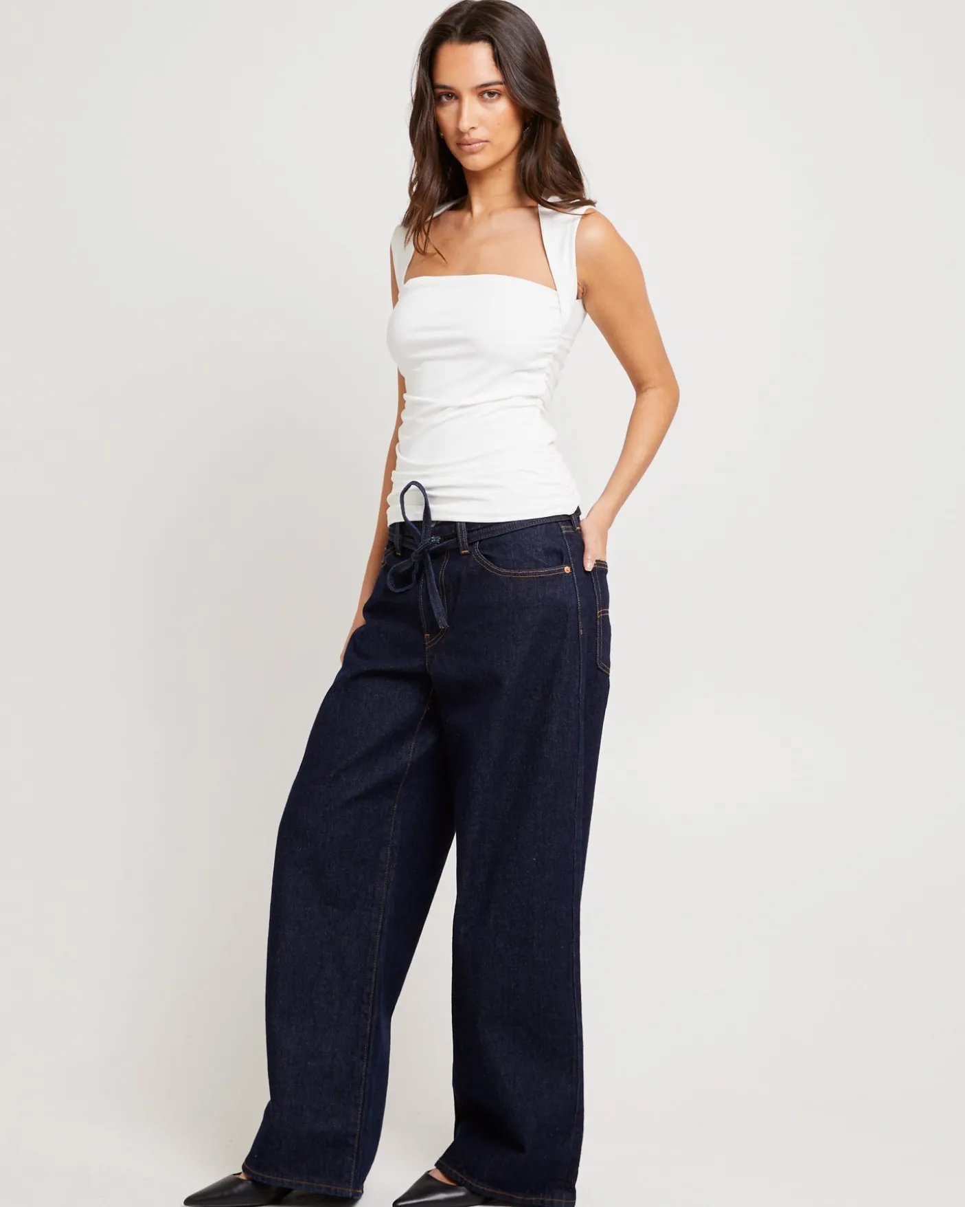 Lila Sweatheart Neck Top
