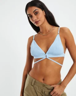 Lisa Strappy Knit Bralette Blue
