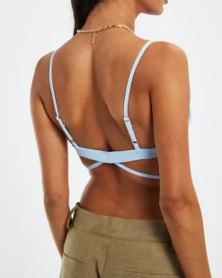 Lisa Strappy Knit Bralette Blue