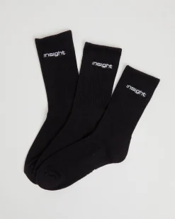 Logo Crew Socks 3 Pack Black