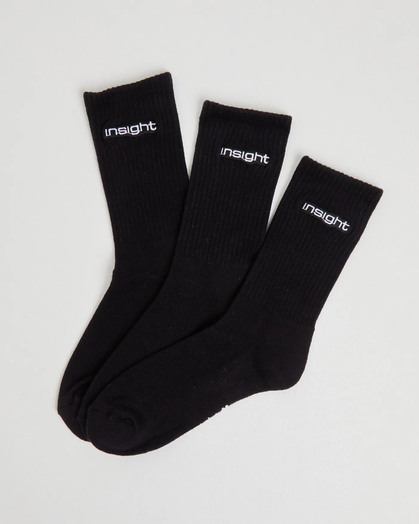 Logo Crew Socks 3 Pack Black