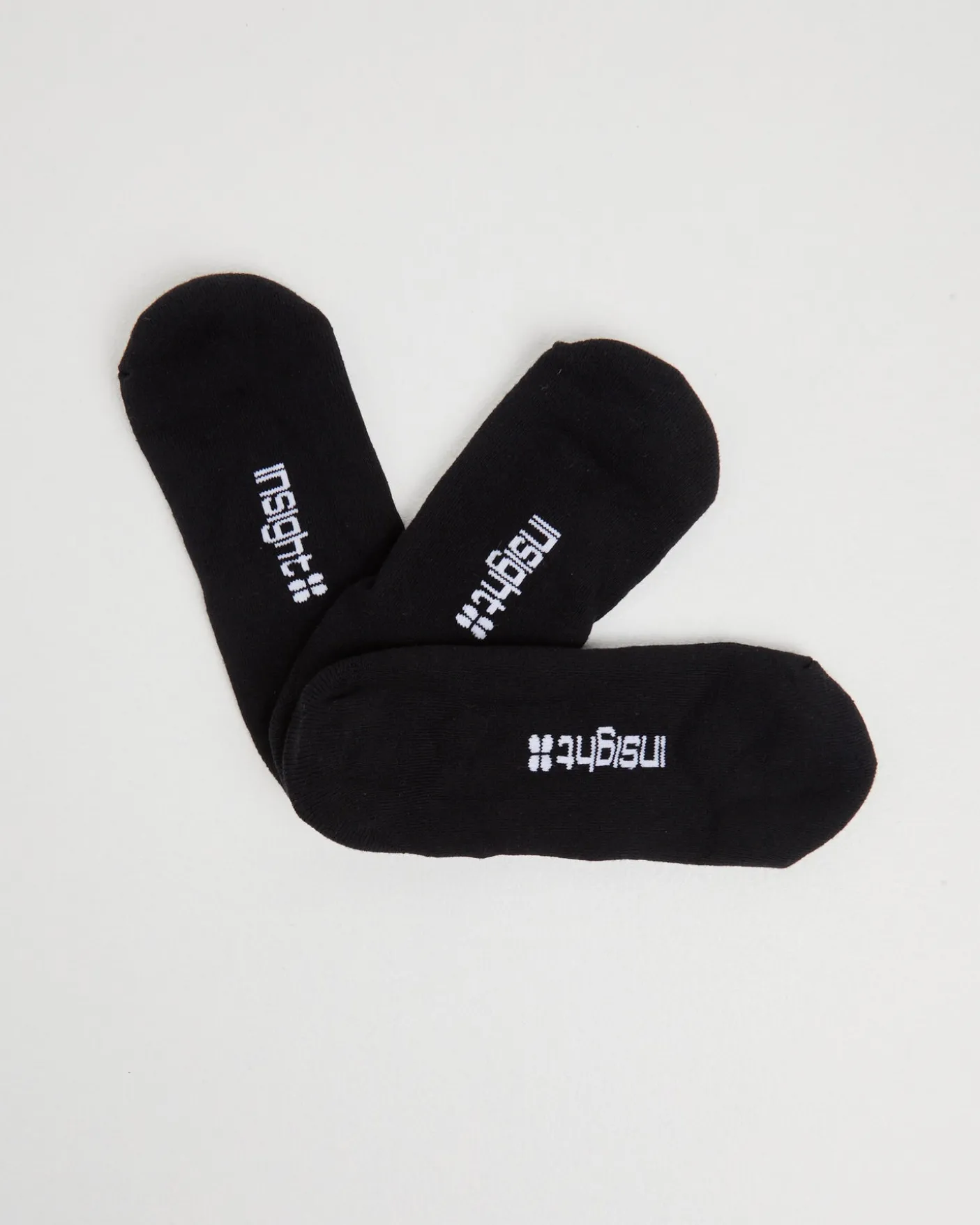 Logo Invisible Socks 3 Pack Black