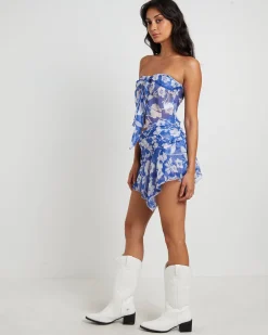 Lolita Baby Lock Bandeau Sheer Top in Tropical