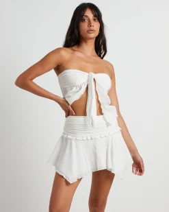 Lolita Baby Lock Bandeau Sheer Top in White
