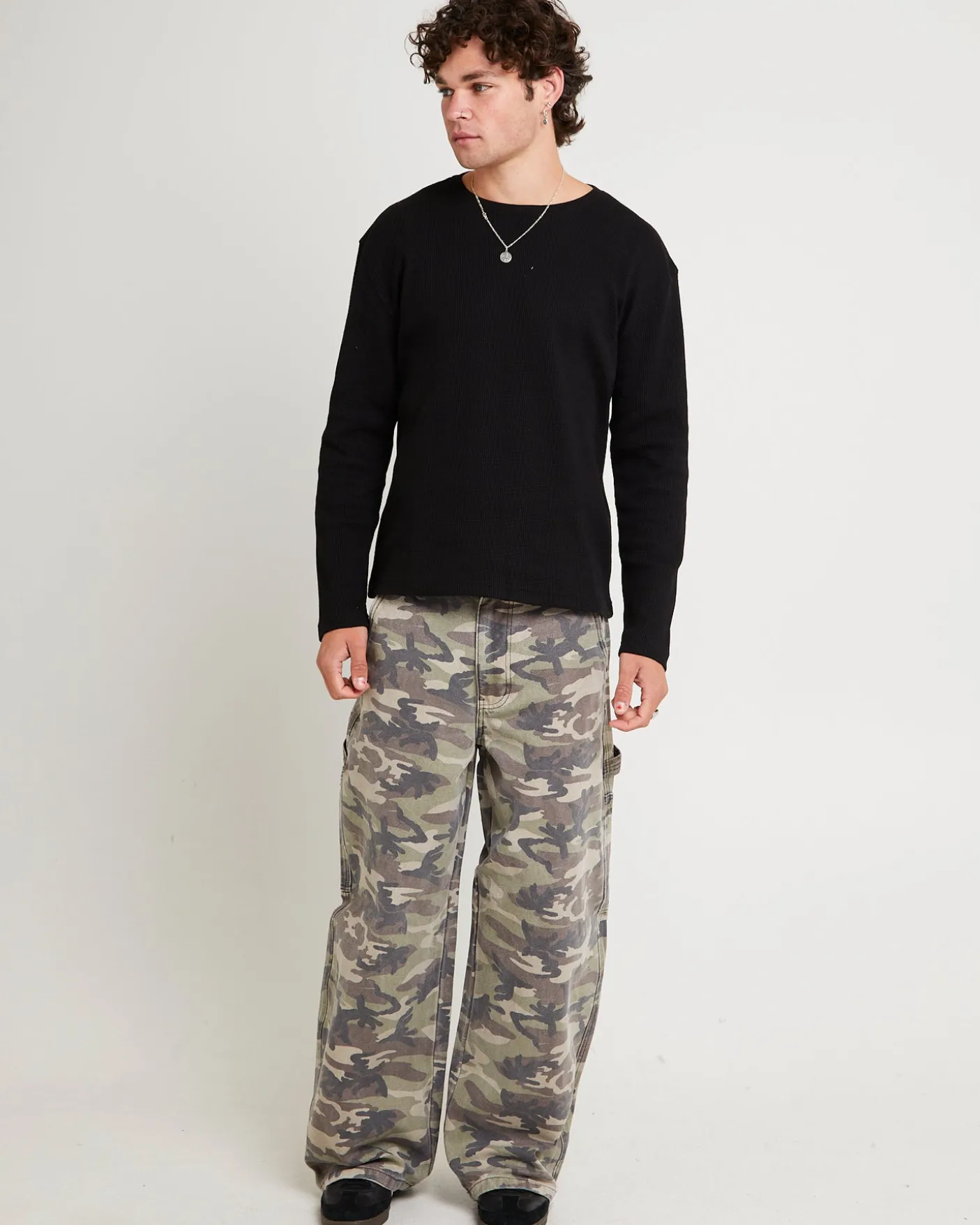 Long Sleeve Waffle Shirt