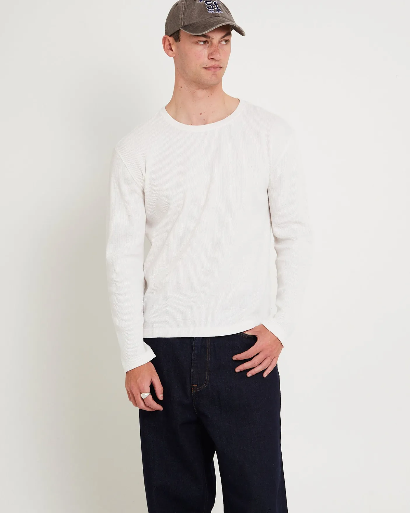 Long Sleeve Waffle Shirt