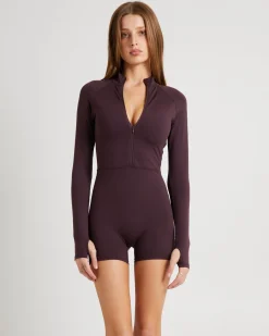 Long Sleeve Zip Unitard