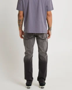 Lou Straight Denim Jeans Argent