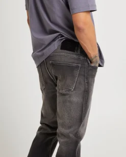 Lou Straight Denim Jeans Argent