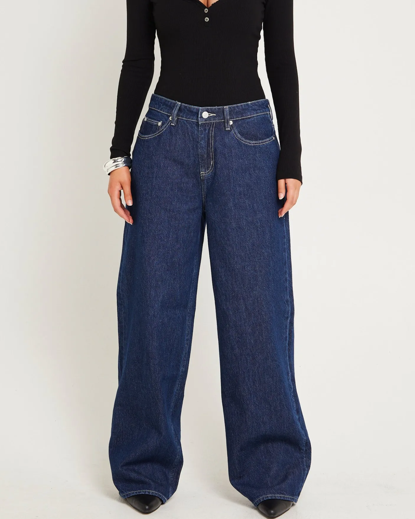 Low Slouch Relaxed Denim Jeans Indigo Exchange