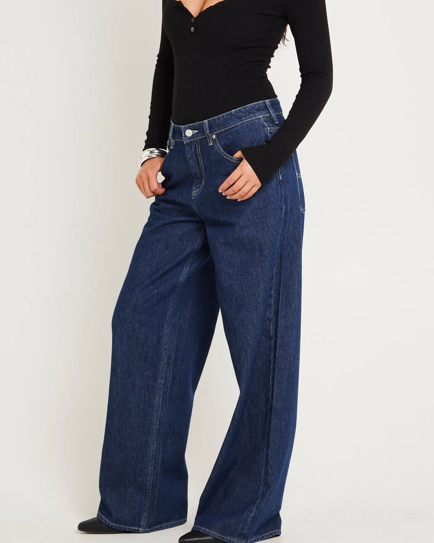 Low Slouch Relaxed Denim Jeans Indigo Exchange