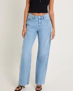 Low Slouched Denim Jeans Skyline Blue