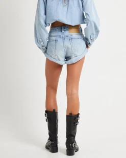 Low Waist Bandit Denim Shorts