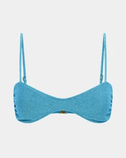 Lurex Curve Crop Bikini Top