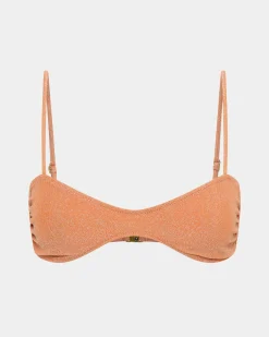 Lurex Curve Crop Bikini Top