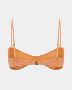 Lurex Curve Crop Bikini Top