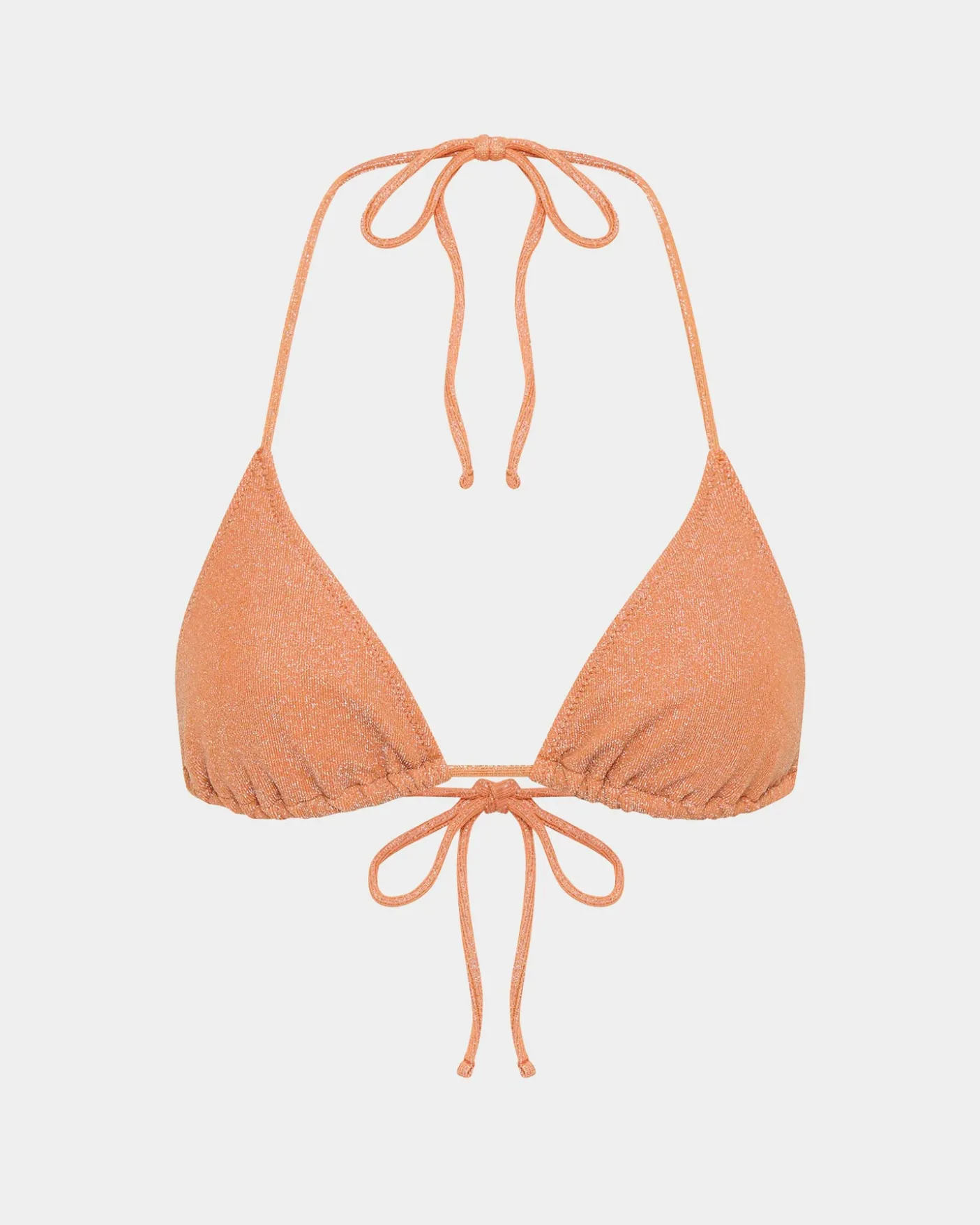 Lurex Halter Triangle Bikini Top