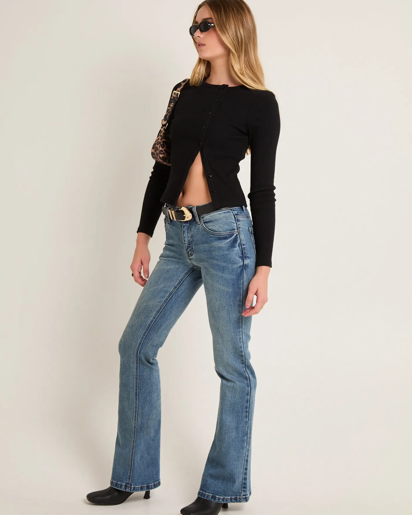 Maddy Button Asymmetric Top