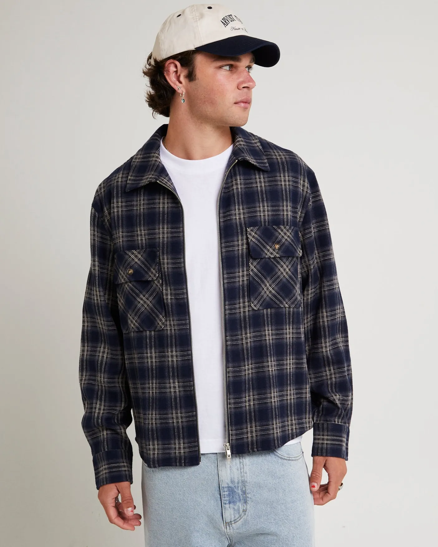 Maker Zip Up Long Sleeve Shirt