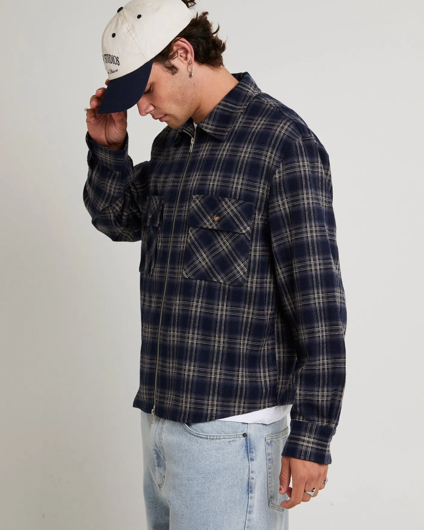 Maker Zip Up Long Sleeve Shirt