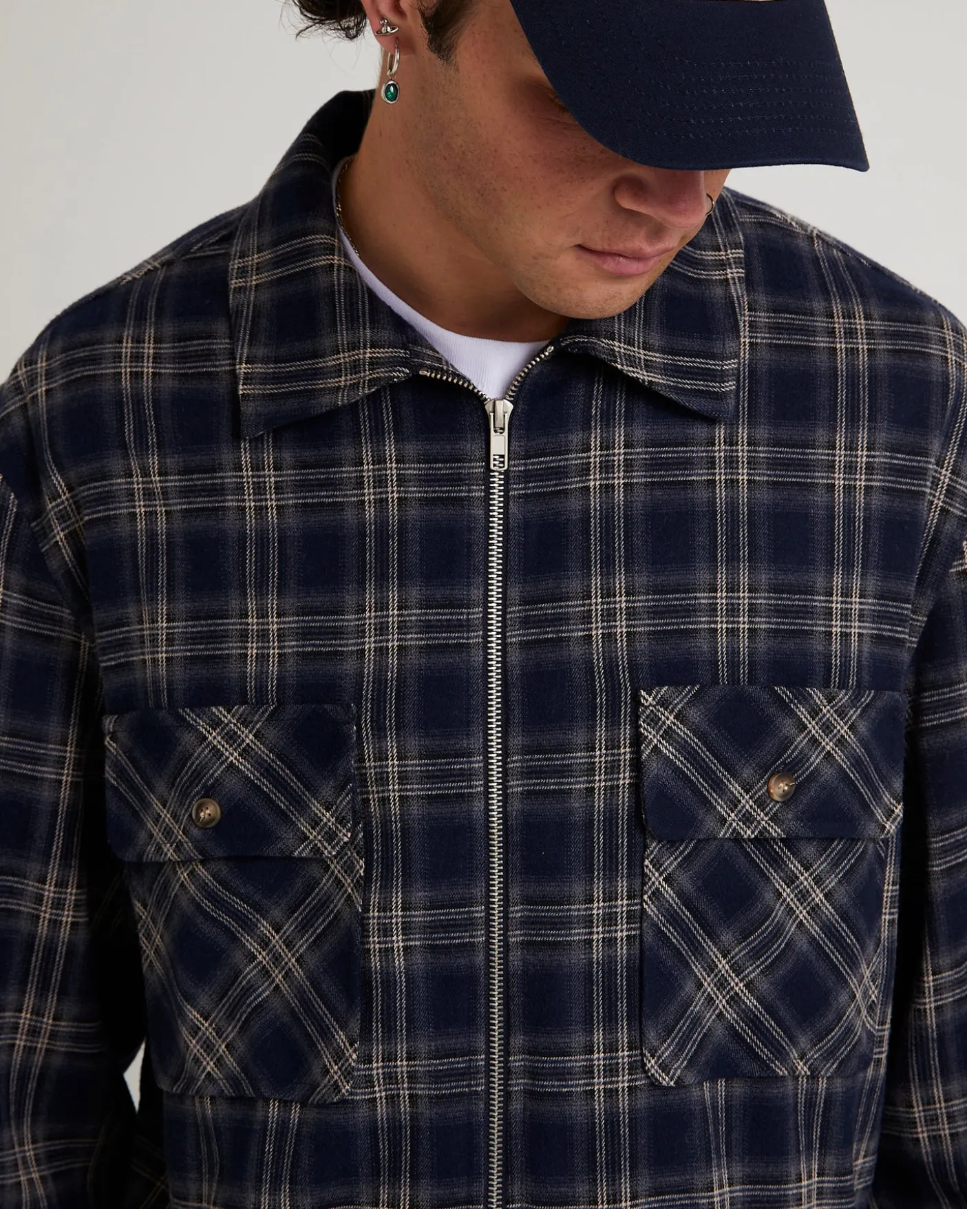 Maker Zip Up Long Sleeve Shirt