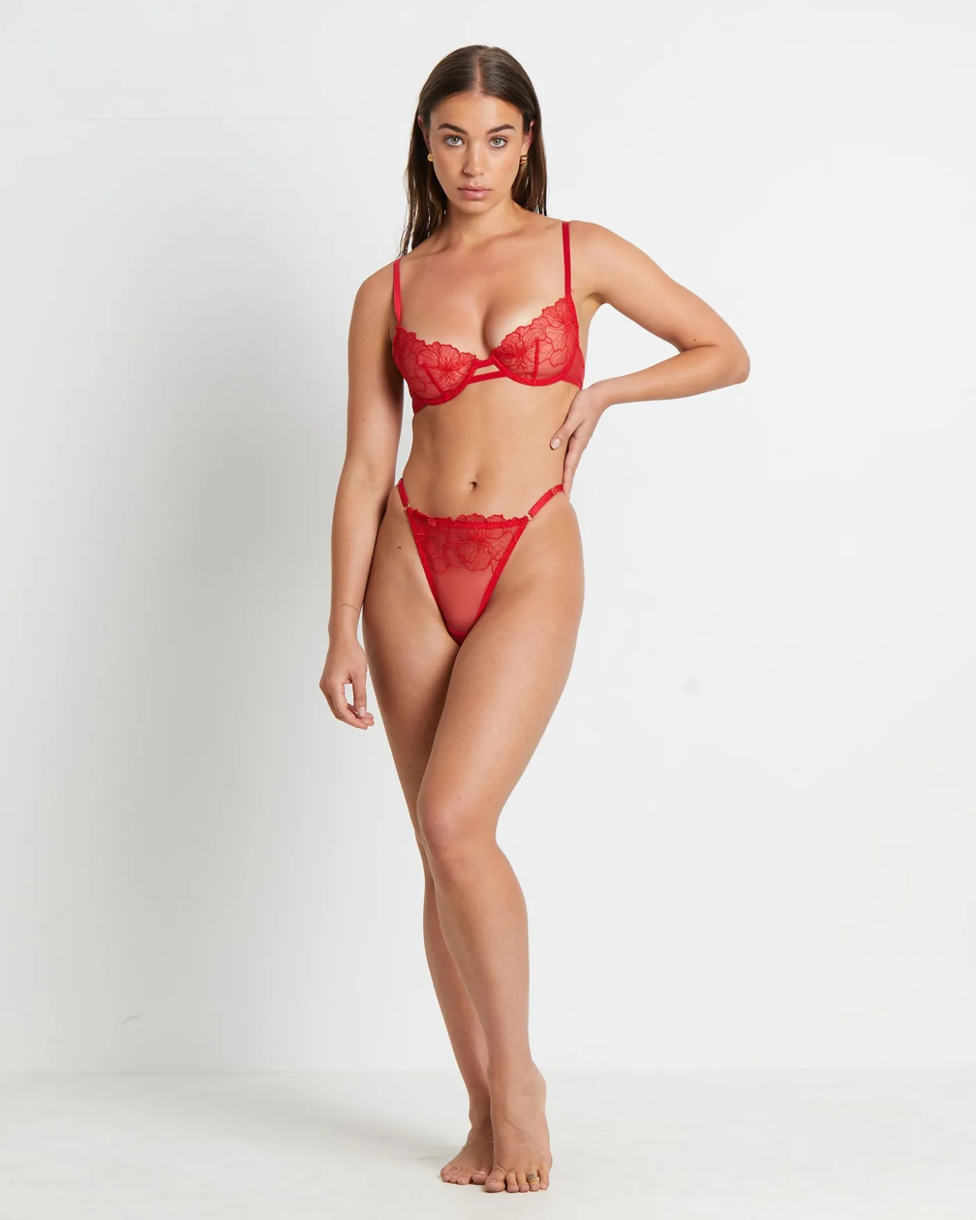 Maple Scallop Lace Cage Bra