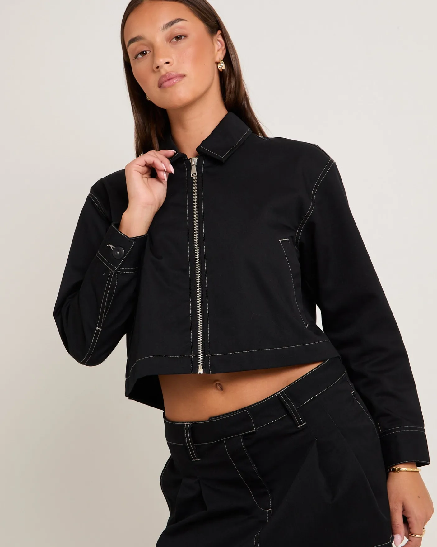 Margot Crop Twill Jacket