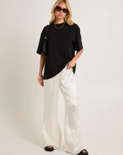 Meredith Satin Mid Rise Pants