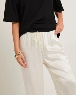 Meredith Satin Mid Rise Pants