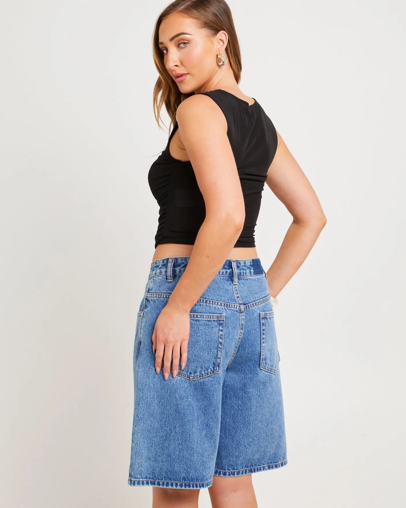 Mesh Ruched Tank Top
