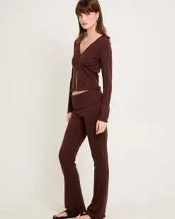 Mia Pointelle Fold Lounge Pants