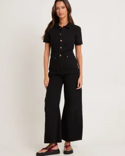 Miami Denim Flared Jumpsuit