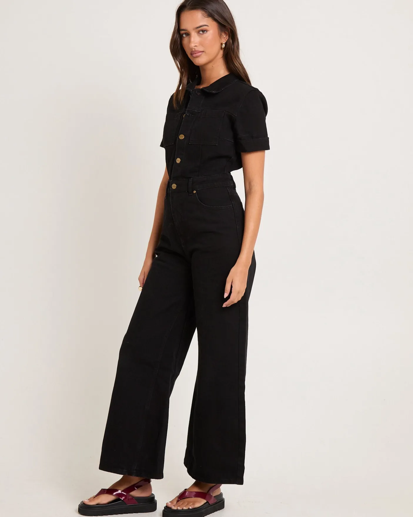 Miami Denim Flared Jumpsuit