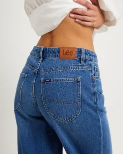 Mid Baggy Denim Jeans Arcadia Blue