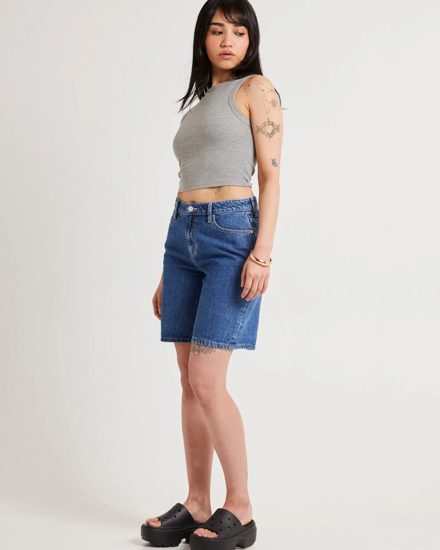 Mid Baggy Denim Shorts