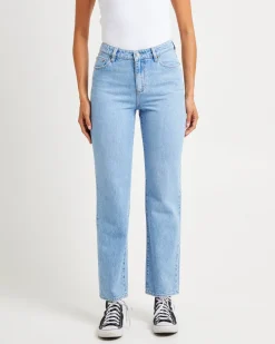Mid Slim Straight Denim Jeans Lafayette Blue