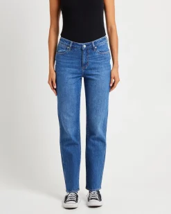 Mid Tori Slim Straight Denim Jeans 5 Year Fade