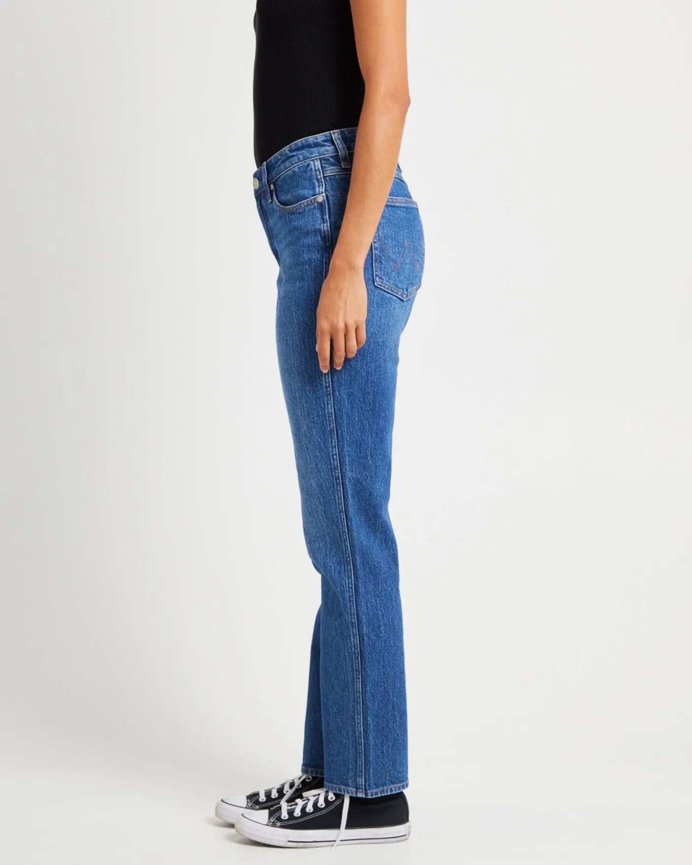 Mid Tori Slim Straight Denim Jeans 5 Year Fade